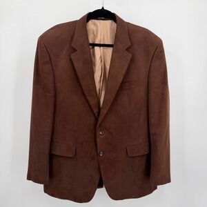 Lauren‎ Ralph Lauren Women's Size 44R Blazer Jacket Brown Faux Suede Outerwear